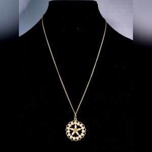 Golden starfish necklace